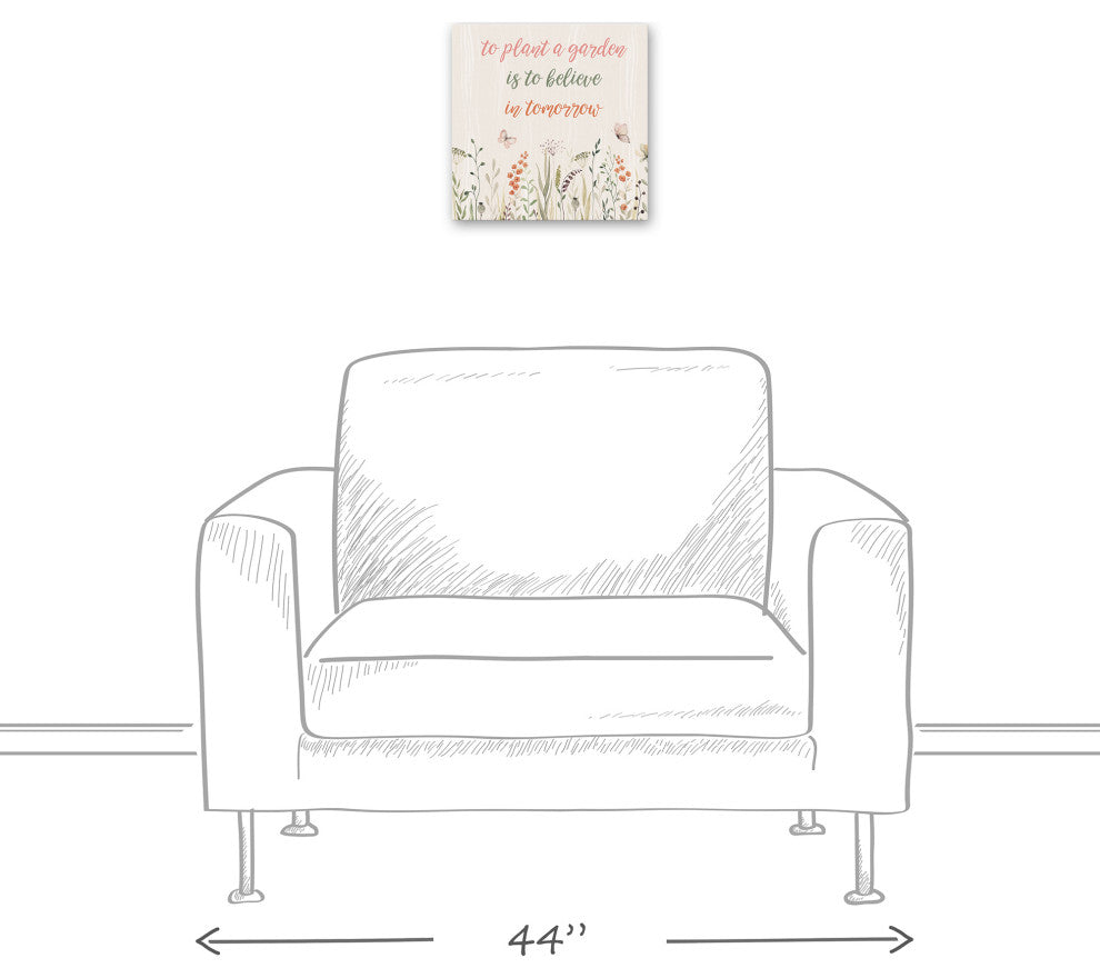 To Plant Garden Watercolor 12x12 Canvas Wall Art