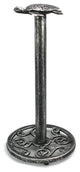 Antique Silver Cast Iron Sea Turtle Extra Toilet Paper Stand 13"