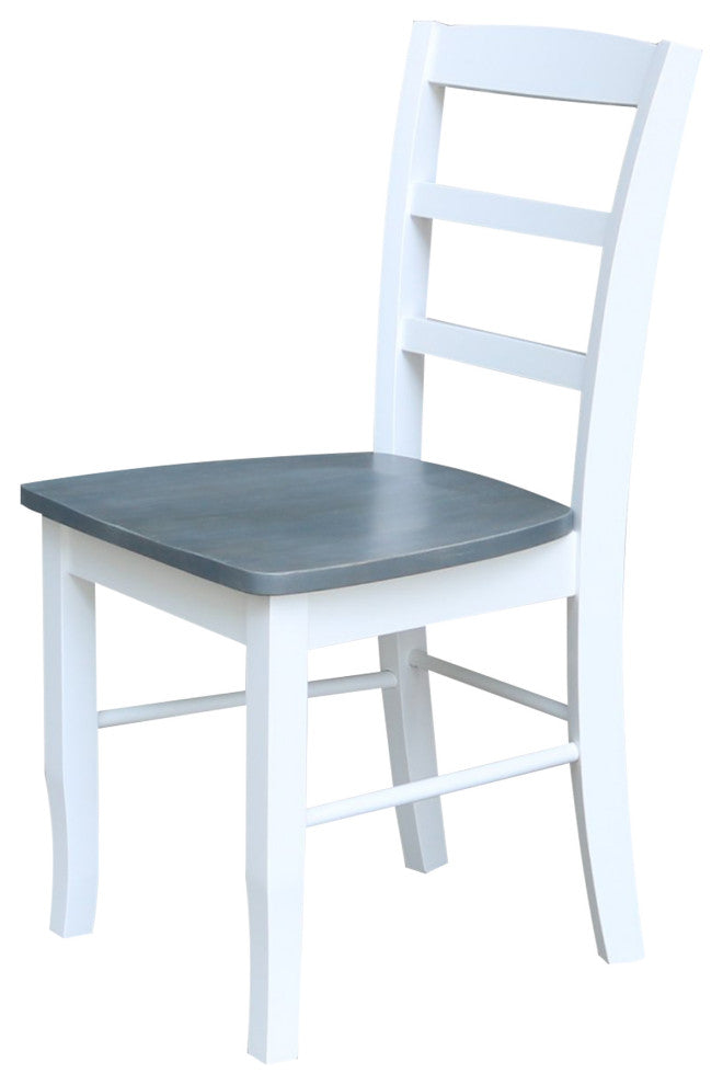 36" Round Extension Dining Table with 2 Madrid Ladderback Chairs
