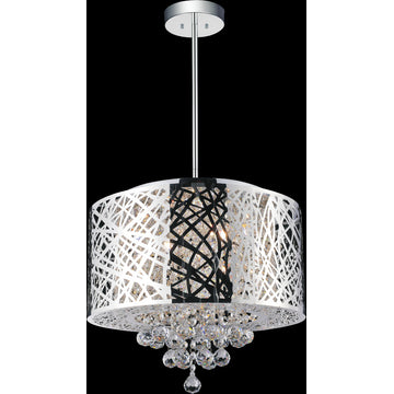 Eternity 6 Light Drum Shade Chandelier With Chrome Finish
