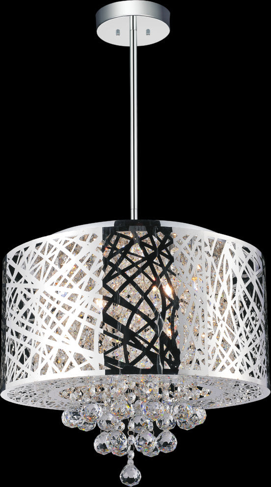Eternity 6 Light Drum Shade Chandelier With Chrome Finish
