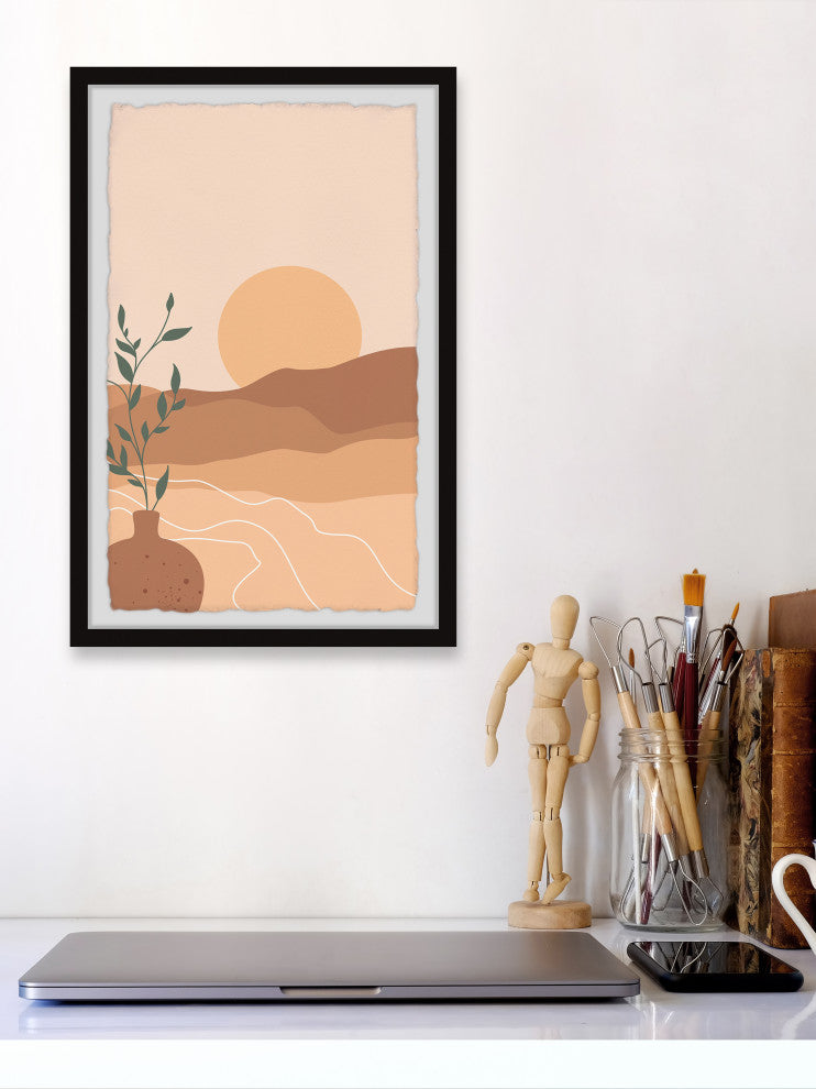 "Midsummer Sunset" Framed Painting Print, 30x45