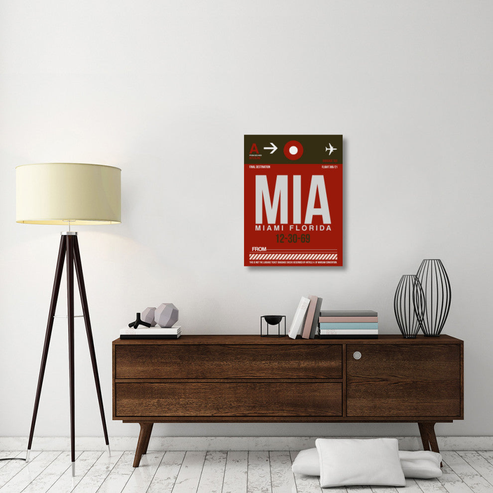 "MIA Miami Luggage Tag 2" Fine Art Print