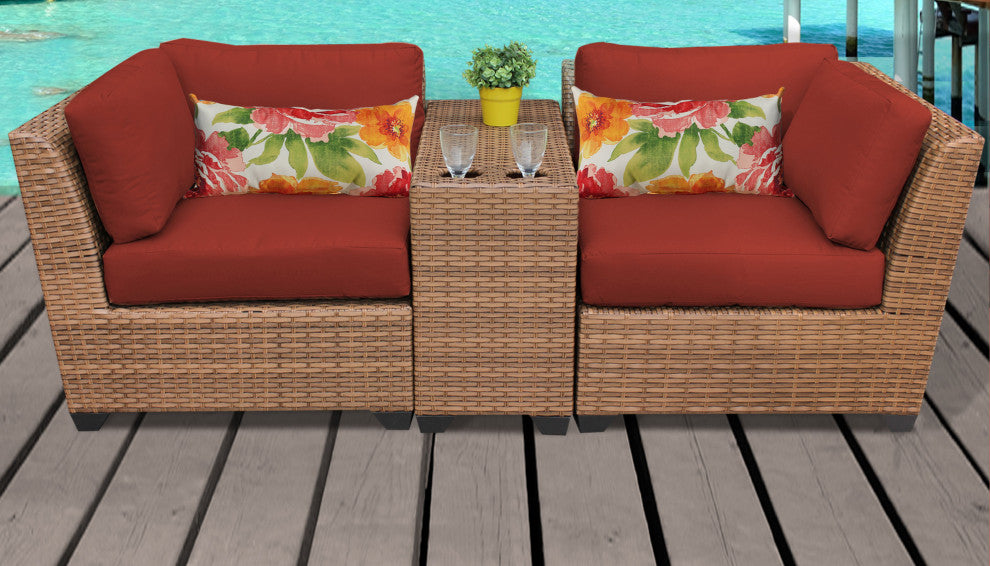Laguna 3 Piece Outdoor Wicker Patio Furniture Set 03b