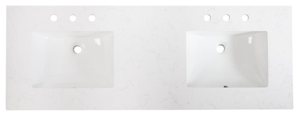 60 In Bathroom Vanity Set with 2Pcs 26 Inch Mirrors, Quartz Top, cUPC Certified, Titanium Grey