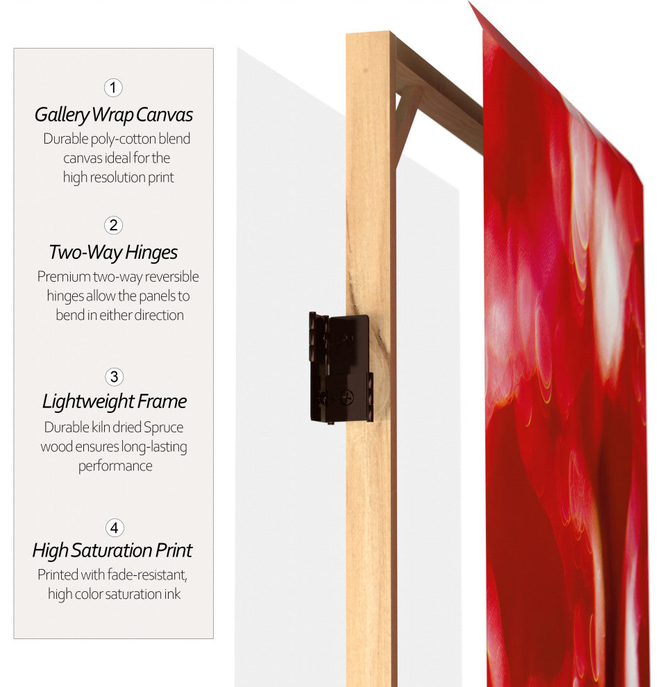 6'' Tall Double Sided Roses Room Divider