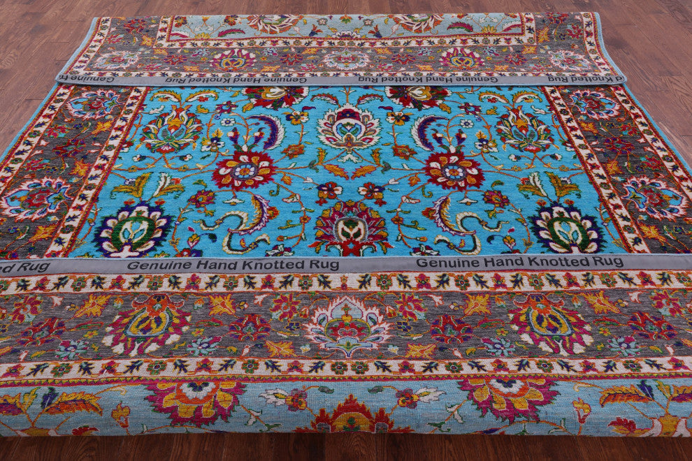 Wool & Silk Persian Handmade Rug 9' 0" X 11' 11" - Q15811