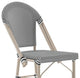 Marseille Stackable Indoor/Outdoor Bistro 26" High Barstool, Commercial Grade, Black & White/Light Natural Frame