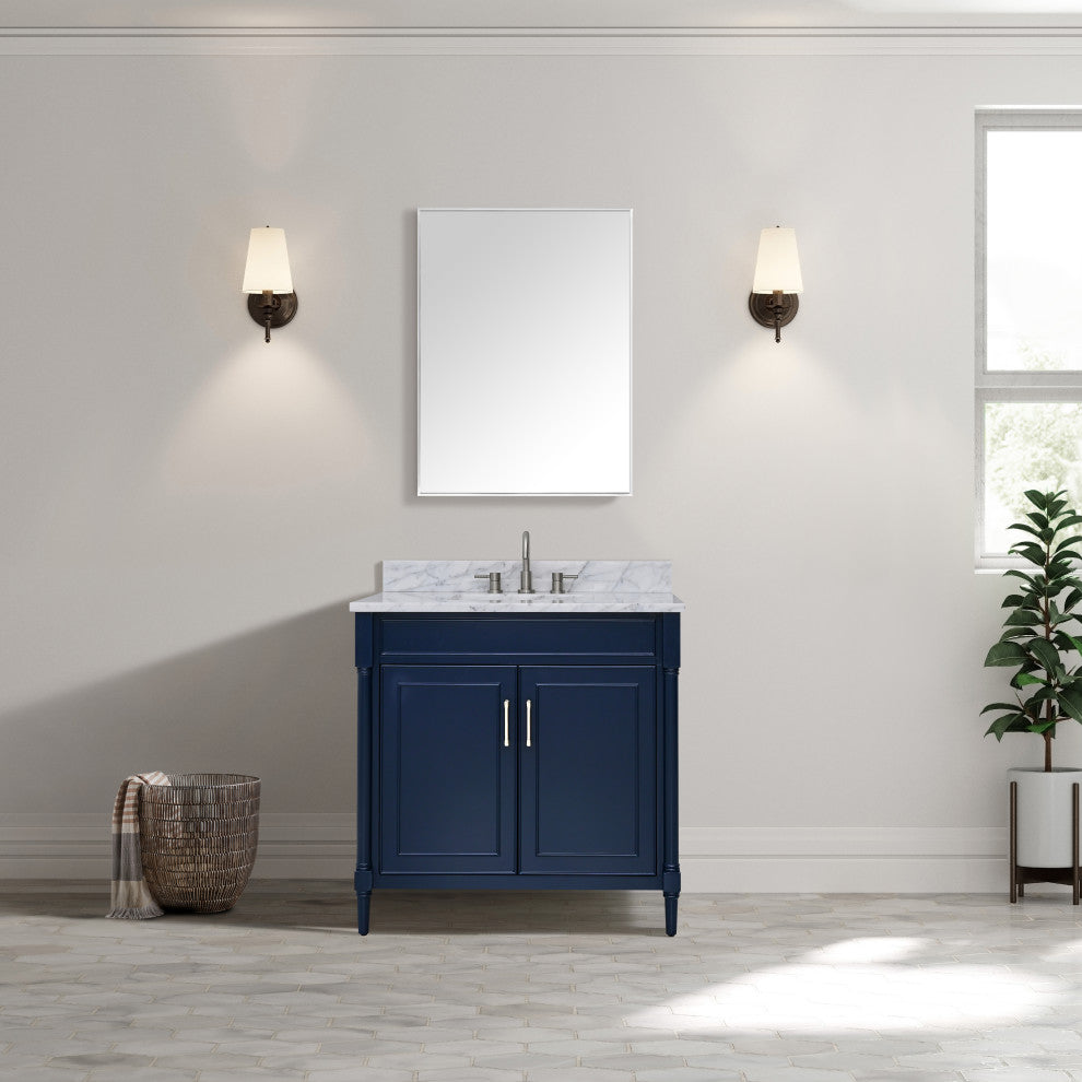Avanity Bristol 36 in. Vanity Only in Navy Blue