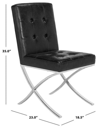 Safavieh Walsh Tufted Side Chair, Black