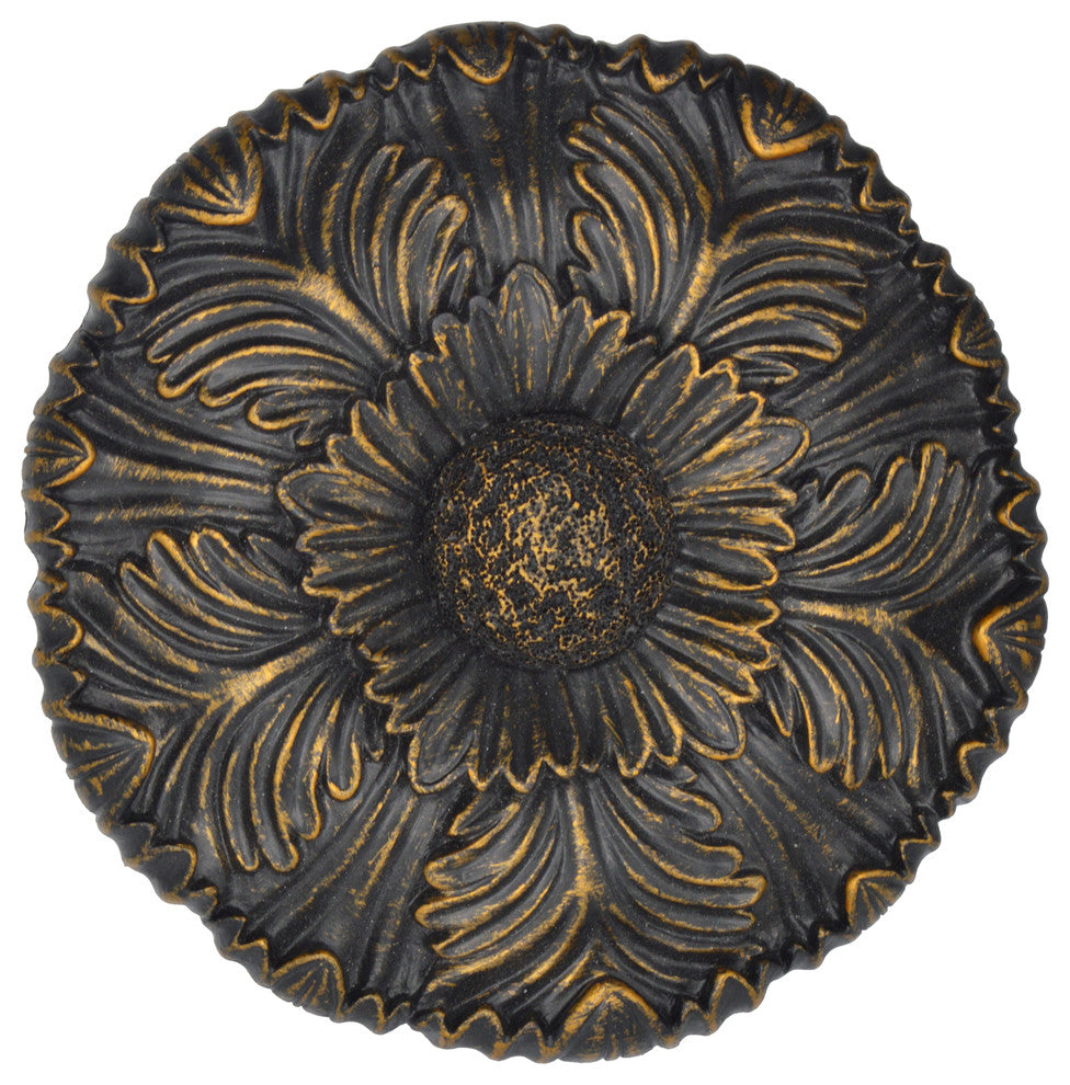 Urbanest Large Dahlia Medallion Drapery Holdback, Set of 2, Burnt Gold