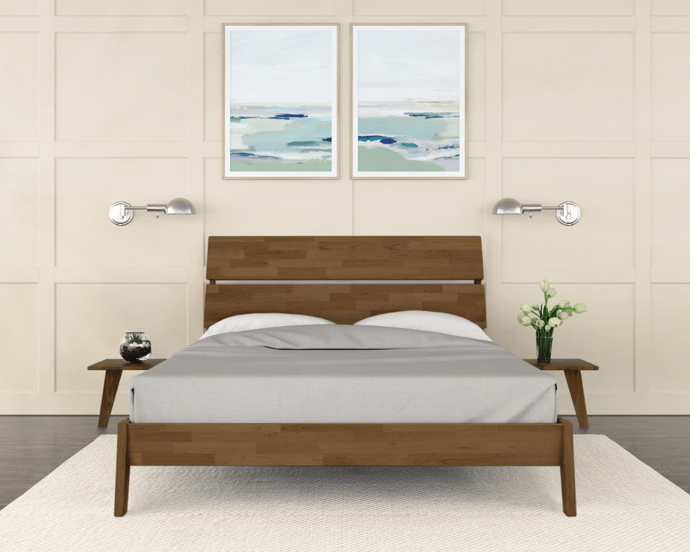 Linn Bed, Saddle Cherry, Queen