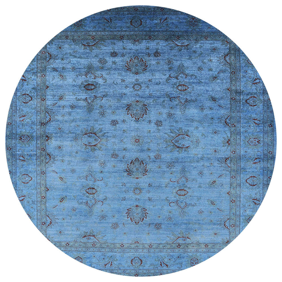 Ahgly Company Indoor Round Mid-Century Modern Area Rugs, 7' Round