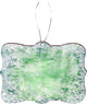 White and Green Watercolor Design Rectangle Christmas Tree Ornament