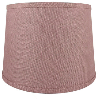 French Drum Burlap Lampshade, 10"x12"8.5", Dusty Rose