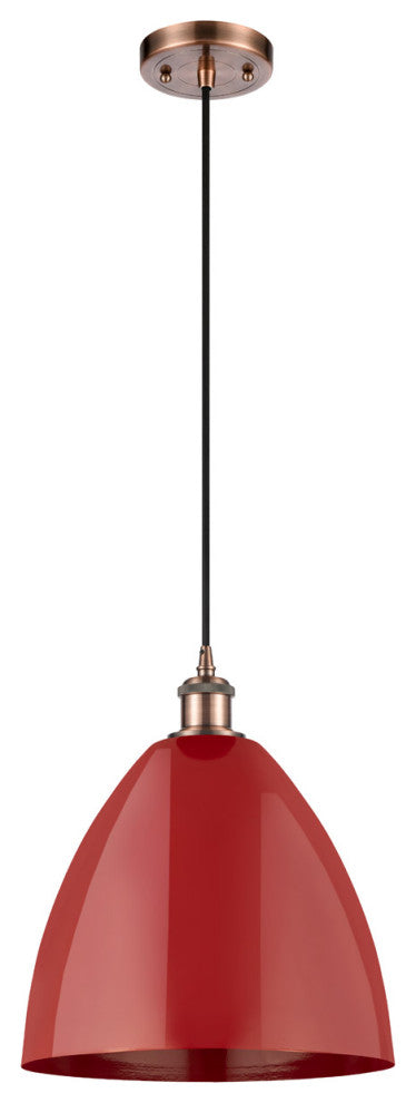 Innovations 516-1P-AC-MBD-12-RD-LED 1 Light Pendant, Antique Copper