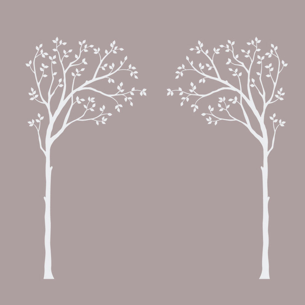 Bed Canopy Tree Wall Decals, White