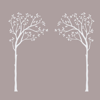 Bed Canopy Tree Wall Decals, White