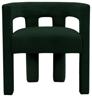 Athena Boucle Fabric Upholstered Accent / Dining Chair, Green