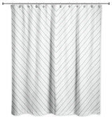 Soft Blue Chevron Stripes 71x74 Shower Curtain
