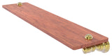 Carolina 22" Wood Shelf, Unlacquered Brass