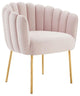 Sanna Channel Tufted Performance Velvet Armchair, Pink