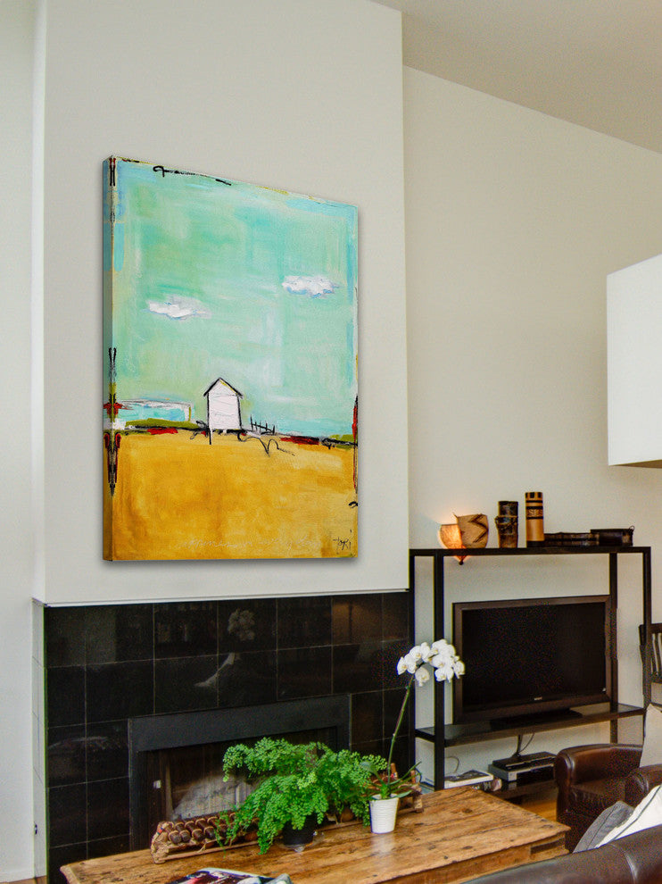 "Happiness Everyday" Painting Print on Canvas by Tori Campisi