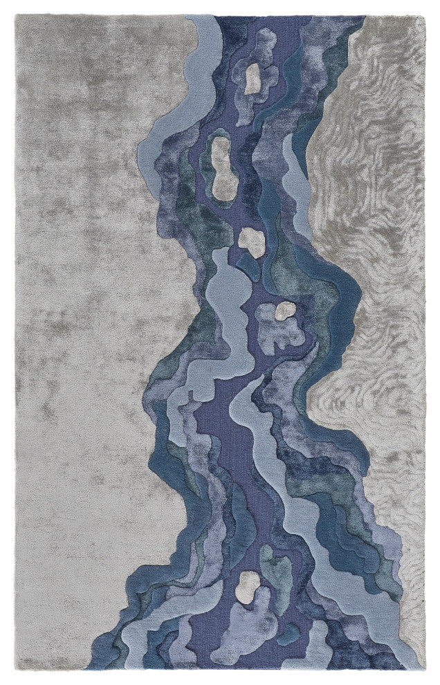 Weave & Wander Arwyn Modern Viscose Rug, 8'x10'