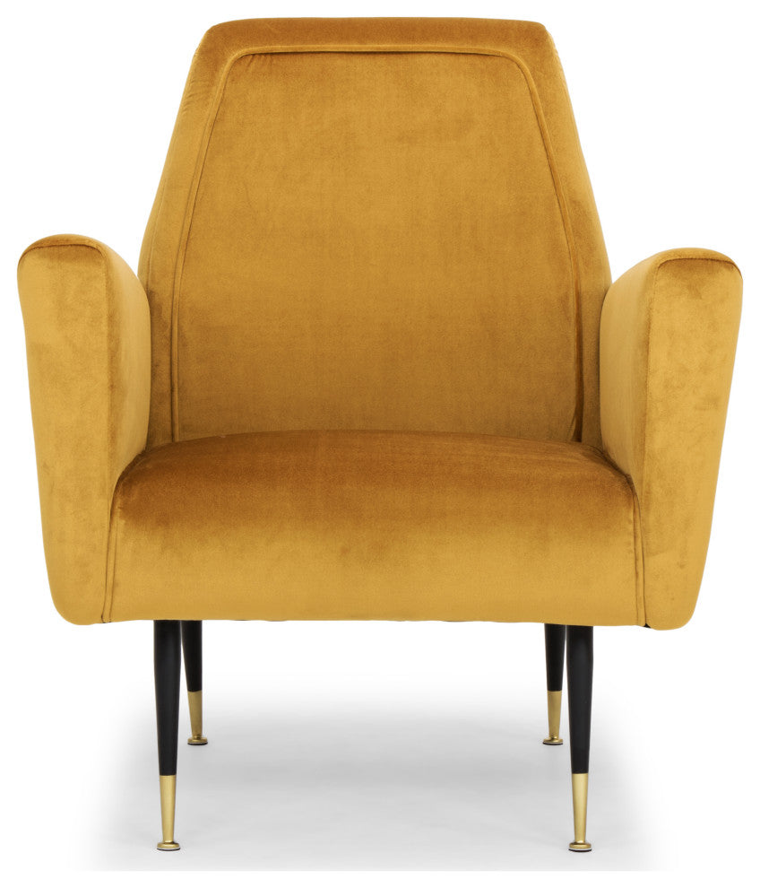 Victor Mustard Fabric Occasional Chair