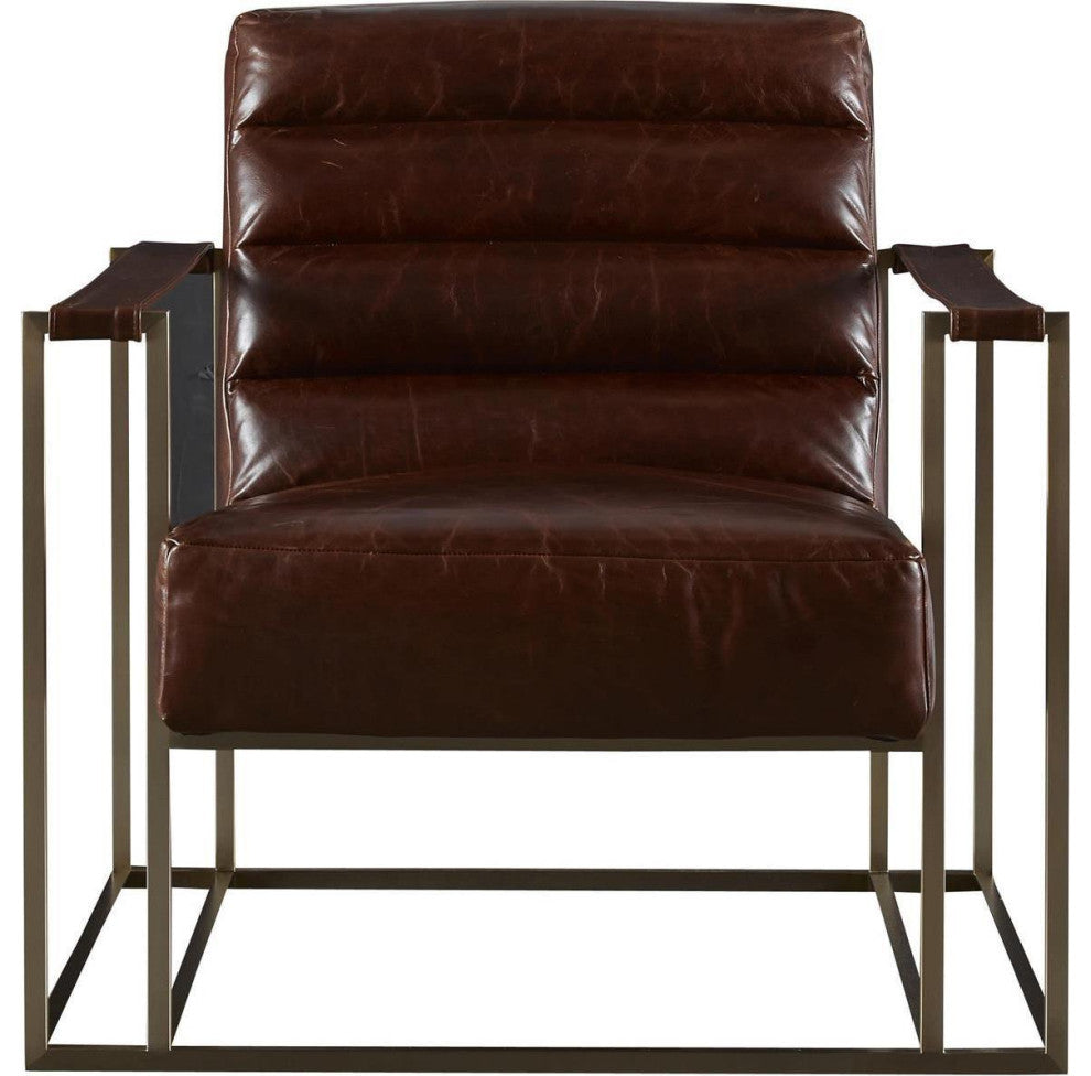 Jensen Traditional Leather Accent Chair