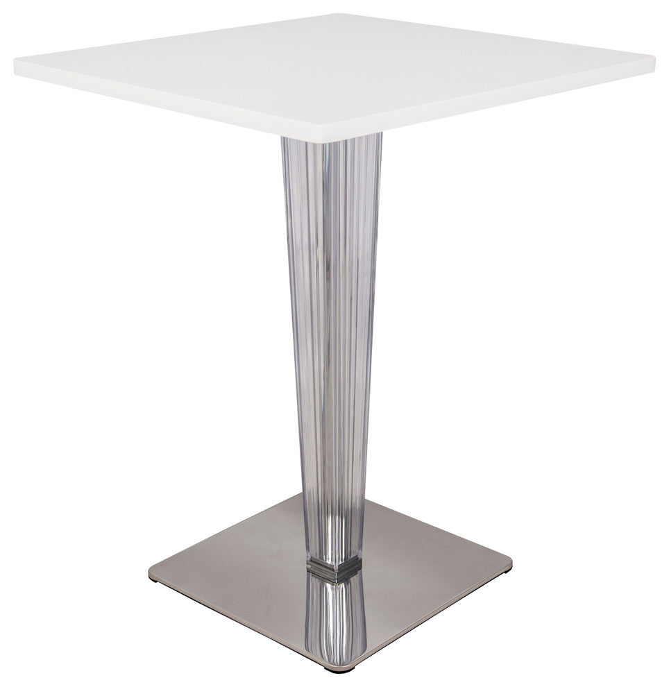 Leisuremod Modern Glen Mdf Dining Table, White