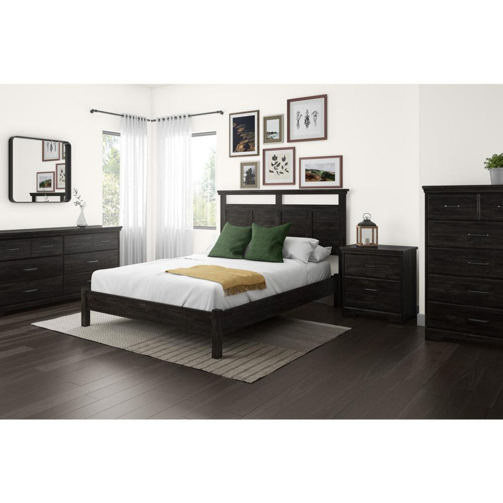 Versa 2-Drawer Nightstand, Rubbed Black
