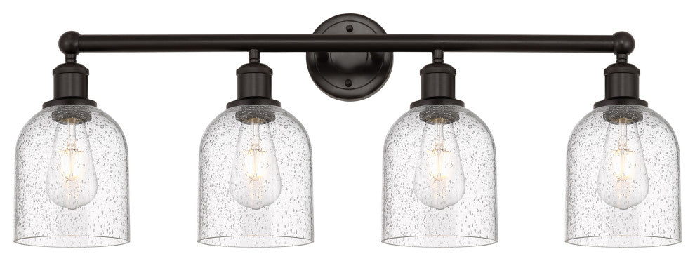 Edison-Bella 4-Light 33" Bath Vanity Light, Oil Rubbed Bronze, Seedy