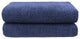 Everplush Diamond Jacquard Bath Sheet Towel Set, Set of 2, Navy Blue