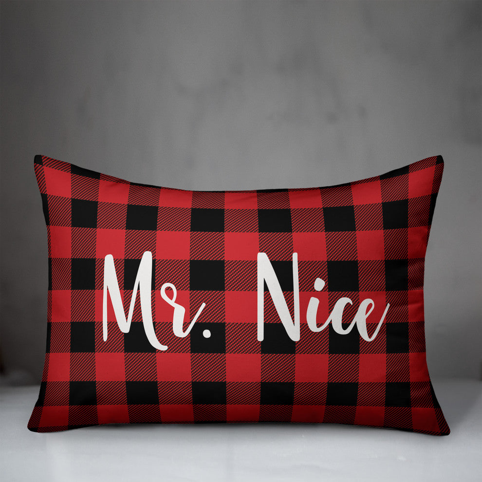 Mr. Nice, Buffalo Check Plaid 14x20 Lumbar Pillow