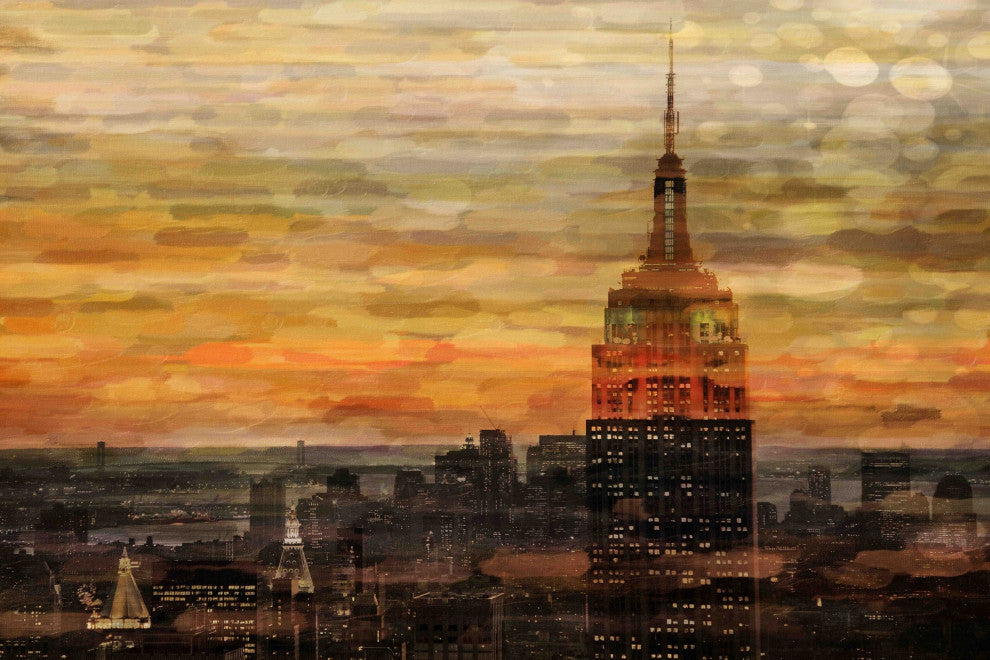 "Bronze Night" Print on Canvas, 18"x12"