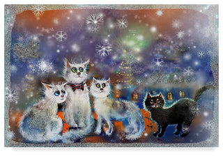 "Christmas Cats" by RUNA, Canvas Art, 30"x47"