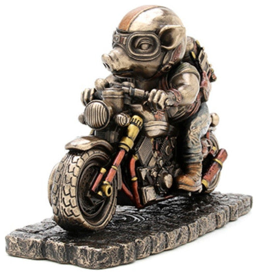 Steampunk Speed Bacon - Figurine Statue Sculpture Art by Veronese Design