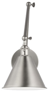 Salem Double Arm One Light Sconce, Brushed Nickel