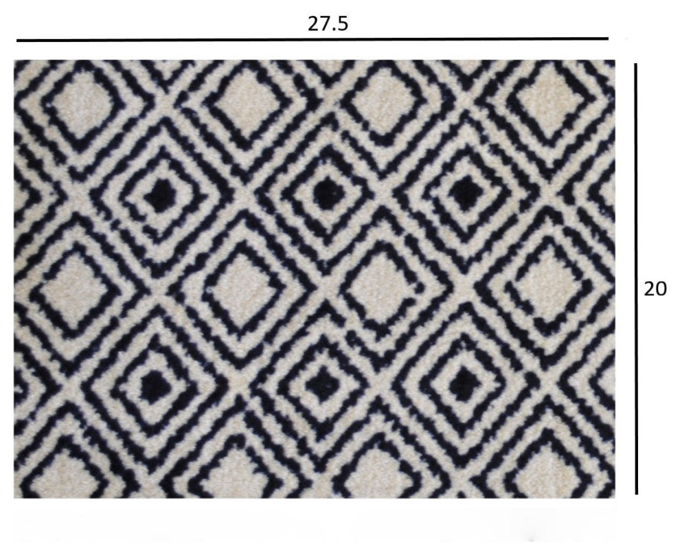 2' x 3' Black Diamond Washable Floor Mat