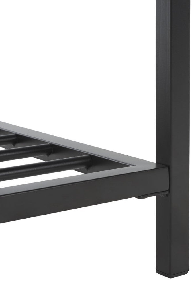 Safavieh Yomi 2 Rail Shelf Bench, Brown/Black