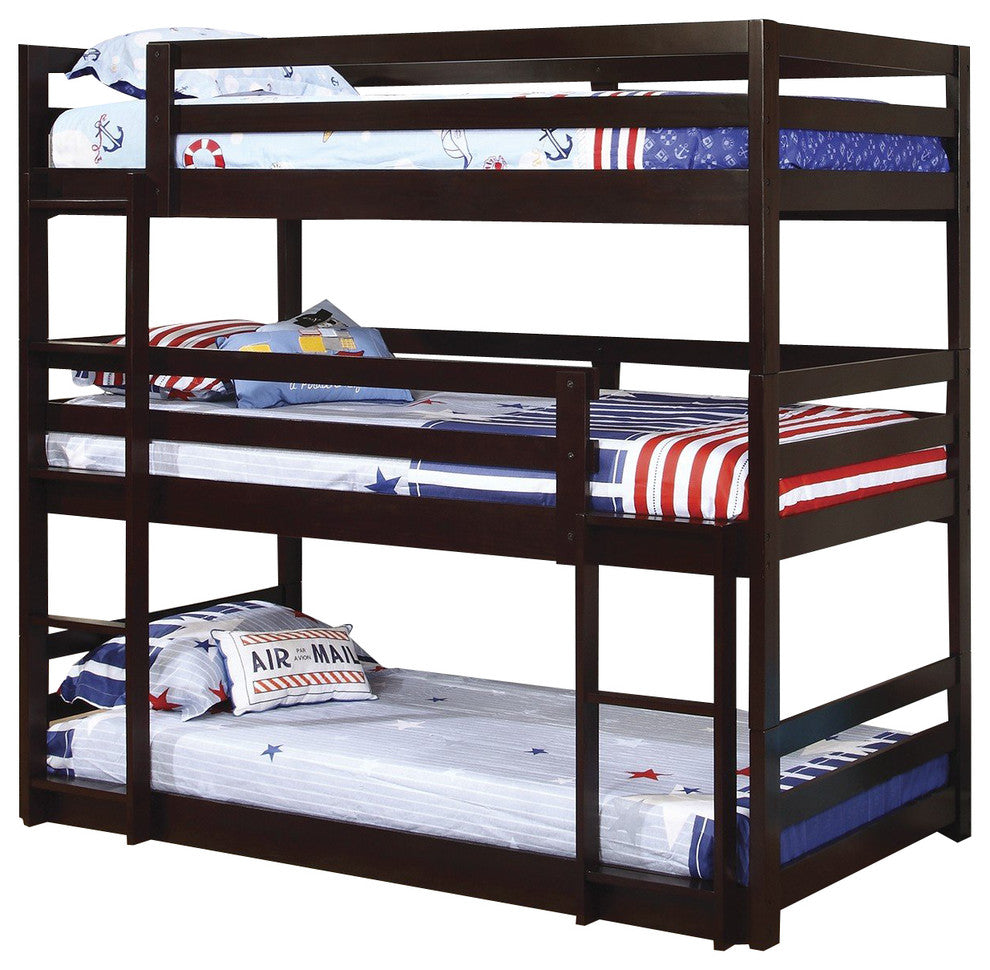 Wyatt Twin Size Triple Bunk Bed