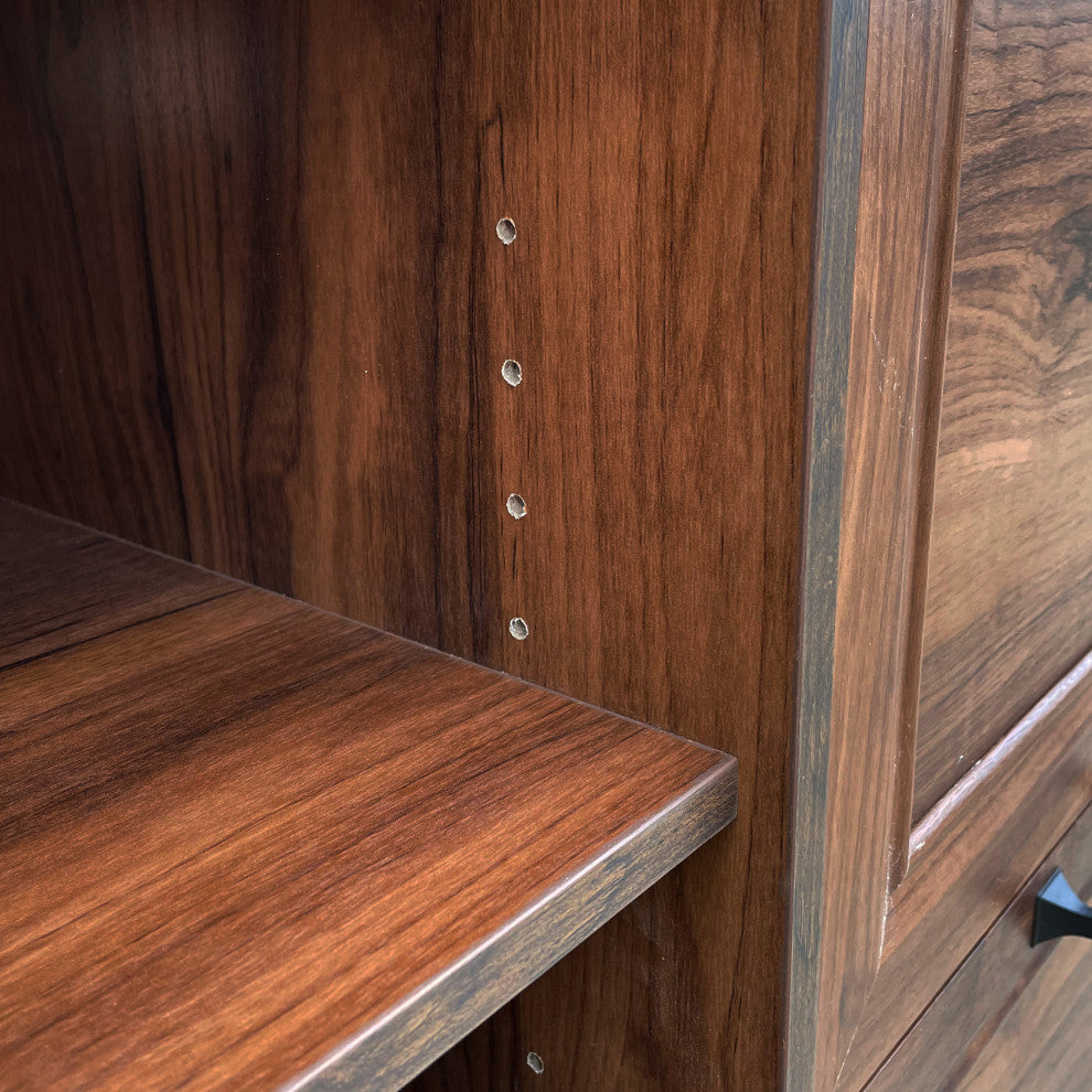 Graham 31.5" Wide 2 Drawer Modern Lateral Filing Cabinet, Walnut Wood Grain