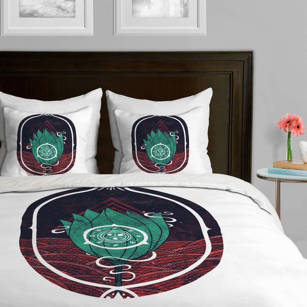 Deny Designs Hector Mansilla Pulsatilla Patens Duvet Cover - Lightweight