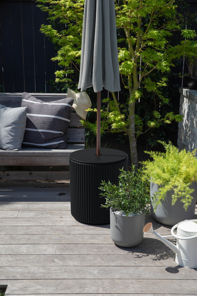 Veradek Demi Shade Side Table, Black, 20 Inch, 1 Pack