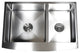 33" Curved Front Farm Apron 60/40 Double Bowl Kitchen Sink with