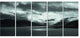 Stormy Iceland in the Summer, Seashore Canvas Art Print, 60"x28", 5 Panels
