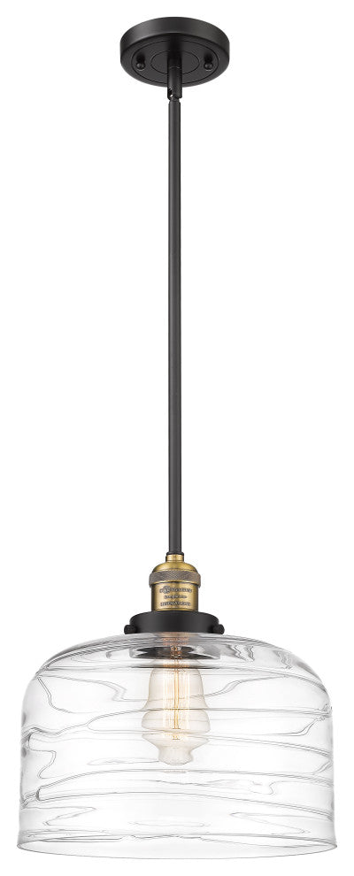INNOVATIONS 201S-BAB-G713-L-LED 1-Light Mini Pendant Black Antique Brass