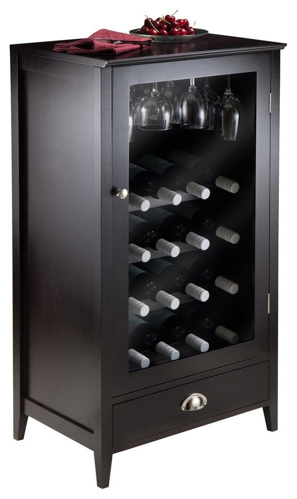 Bordeaux 20-Bottle Wine Cabinet, Espesso