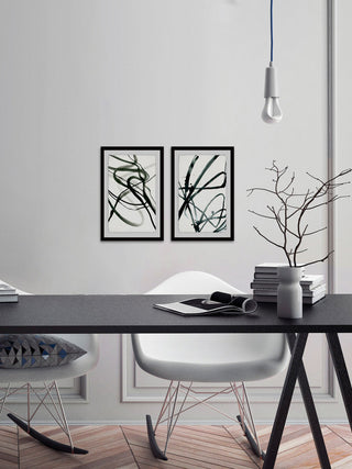 Toxic Lines Diptych, 40"x30"